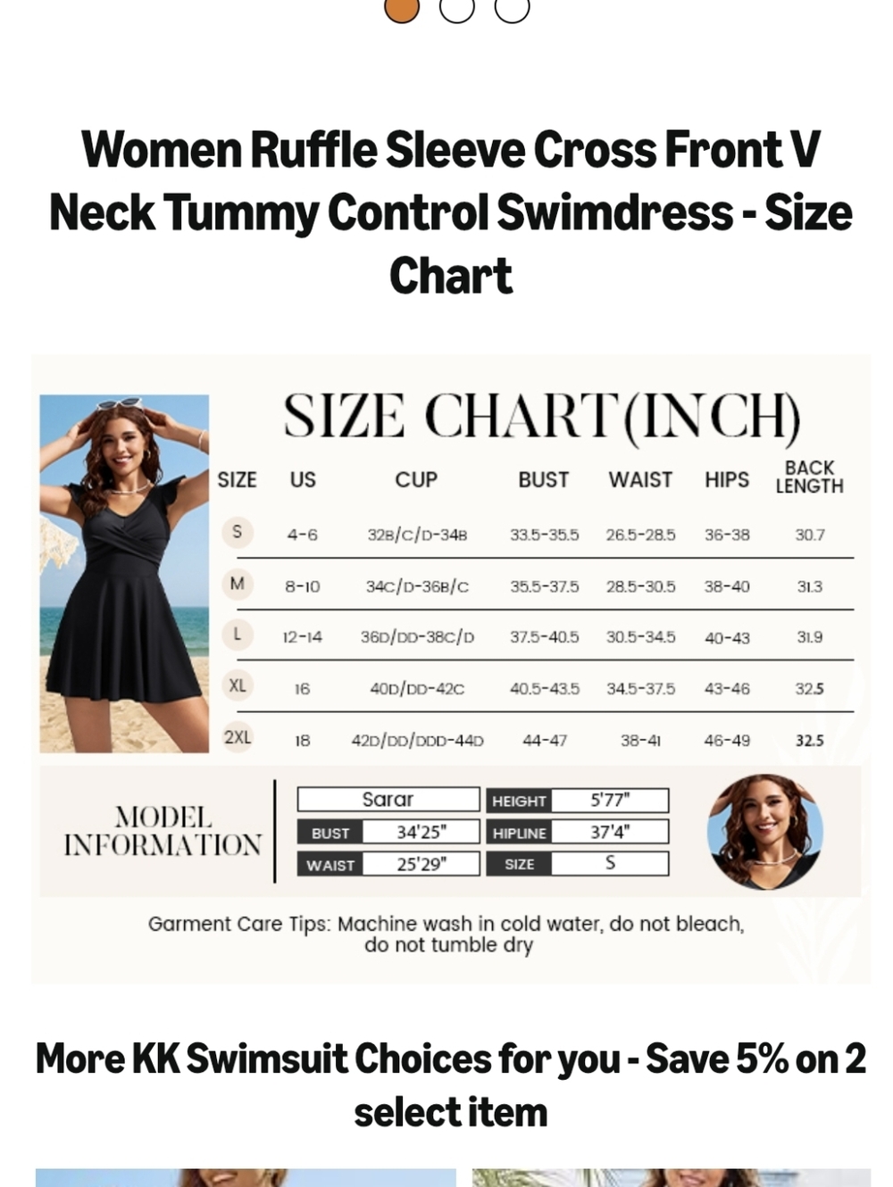 Kate Kasin Swim Dress - Picture 4 of 4